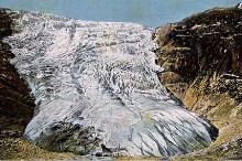 Rhone gleccser, 1910. Forrás: www.sielok.hu