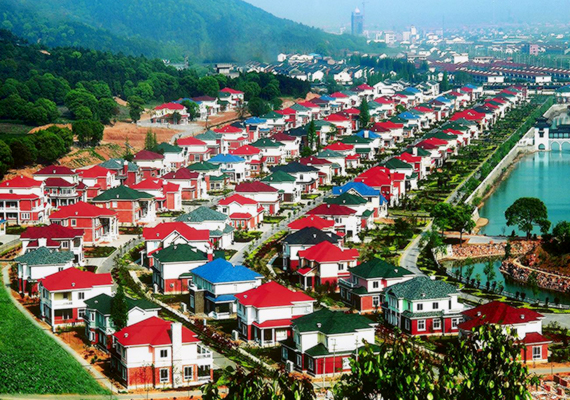 Huaxi gazdag város Kína utópia