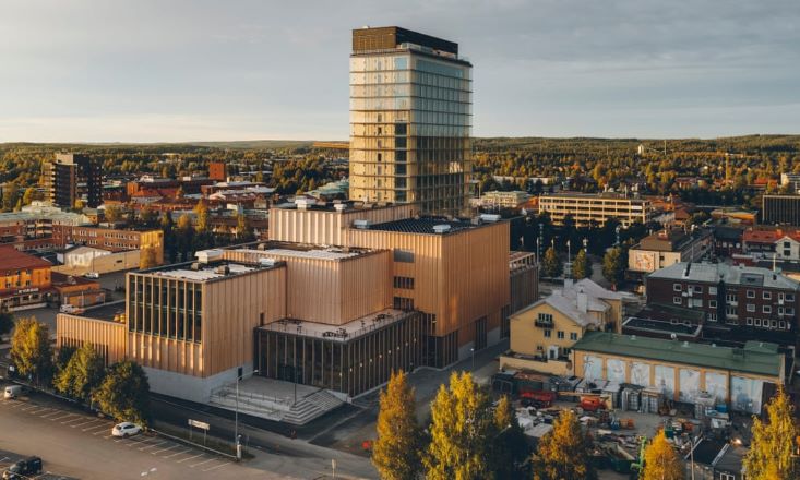 Skellefteå fenntartható város fából készült épületek